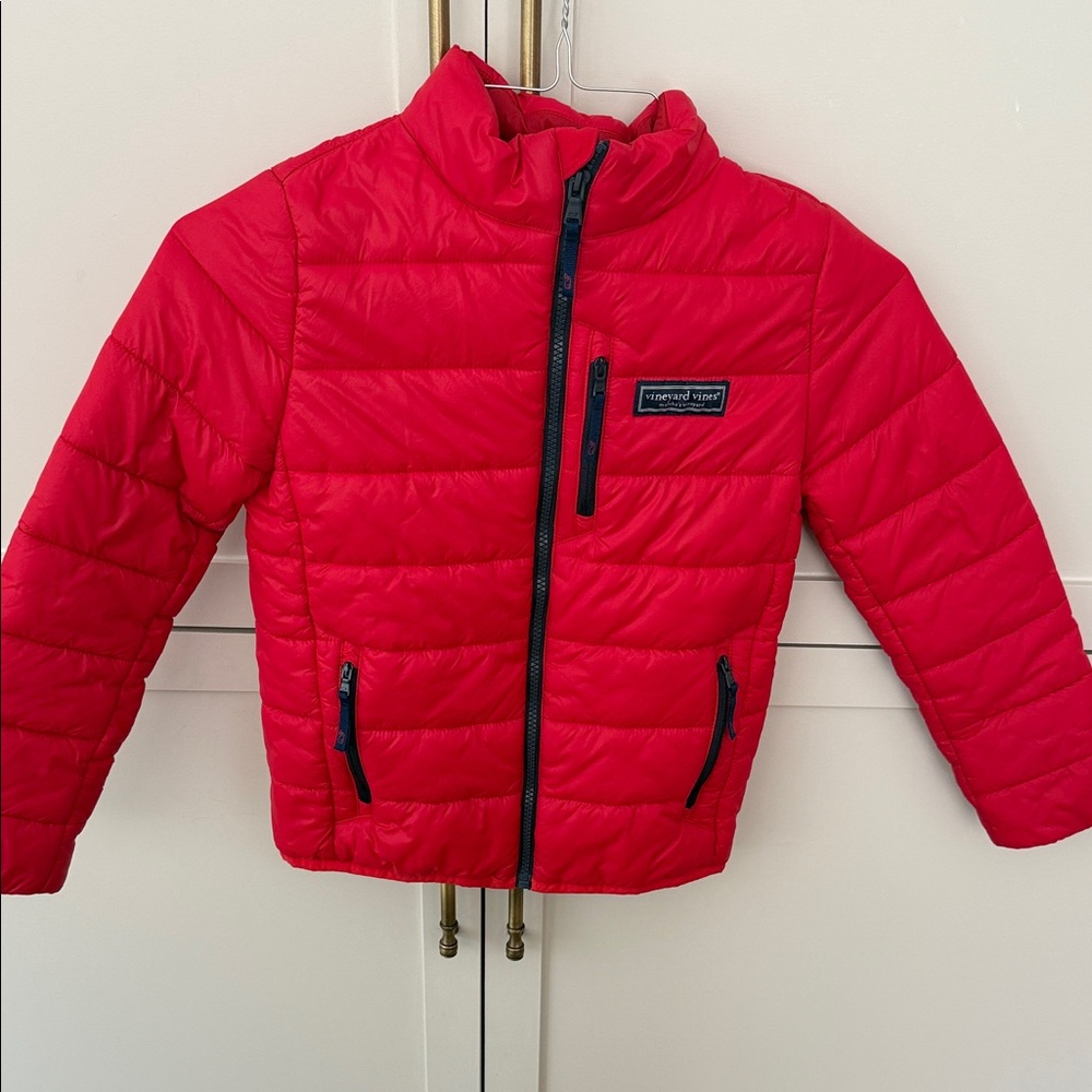 Vineyard Vine Red Kids Puffer Jacket